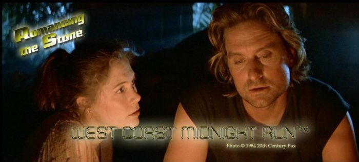 Joan Wilder and Jack Colton, Romance Novelist Meets Smuggler Turned Hero