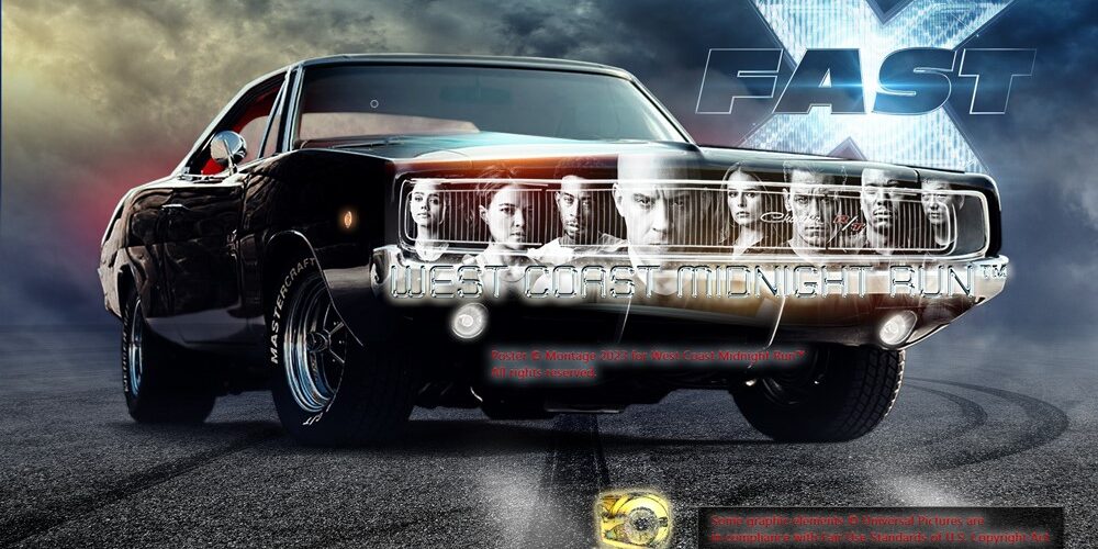 Fast X Team Muscles Exclusive Poster 2023 from West Coast Midnight Run