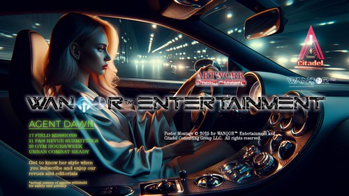 WANQOR-2025-Agent-Dawn-In-Her-Sportscar-Poster-social